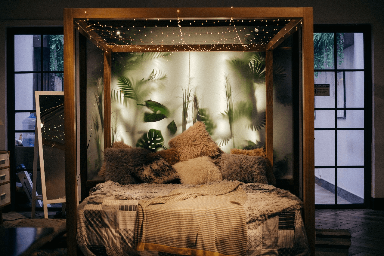How will you string fairy lights in your bedroom?