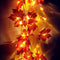 Halloween Lights, 30 ft 60 LED Pumpkin Lights Decorations Maple Fall String Lights (3 pack) - famlighting