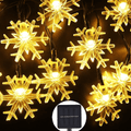 LED Solar Snowflake Light String Garden Christmas Tree Decoration