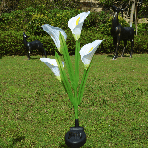 Solar Calla Lotus Lamp 4LED Landscape Lamp